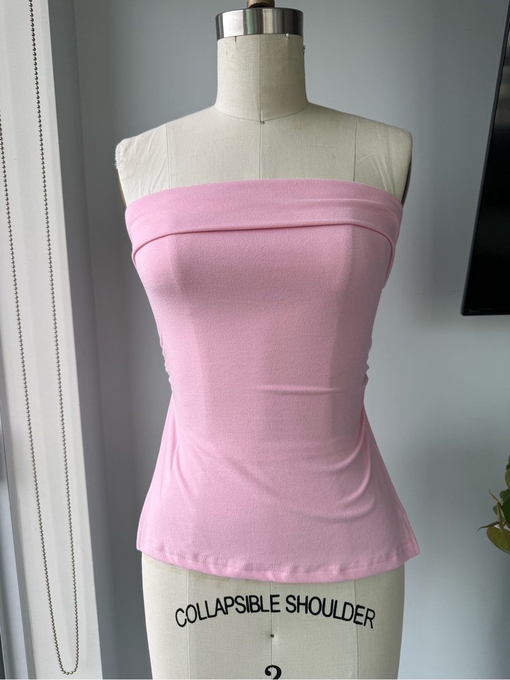 Pink Strapless Tube Top